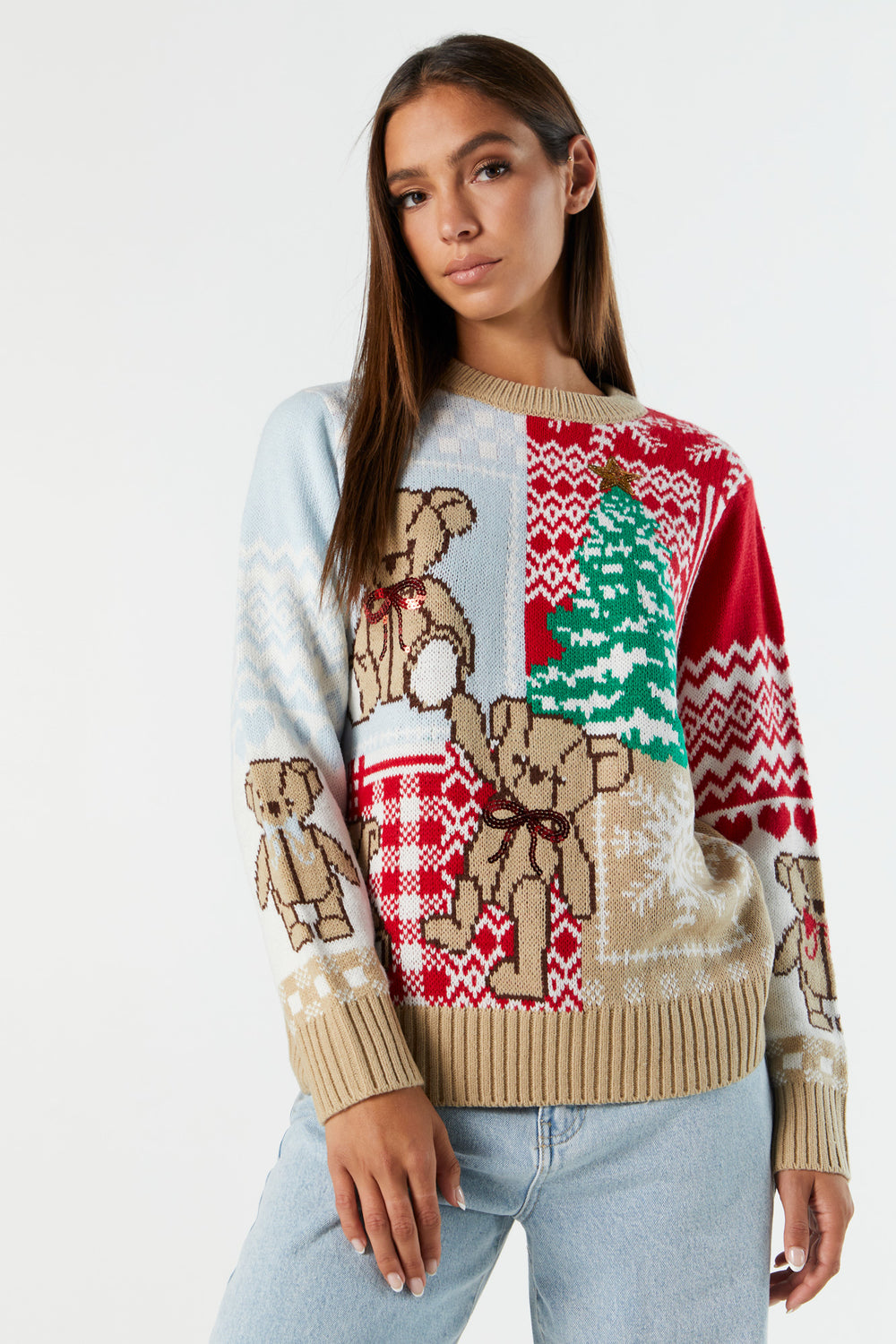 Teddy Jacquard Christmas Sweater Teddy Jacquard Christmas Sweater 1