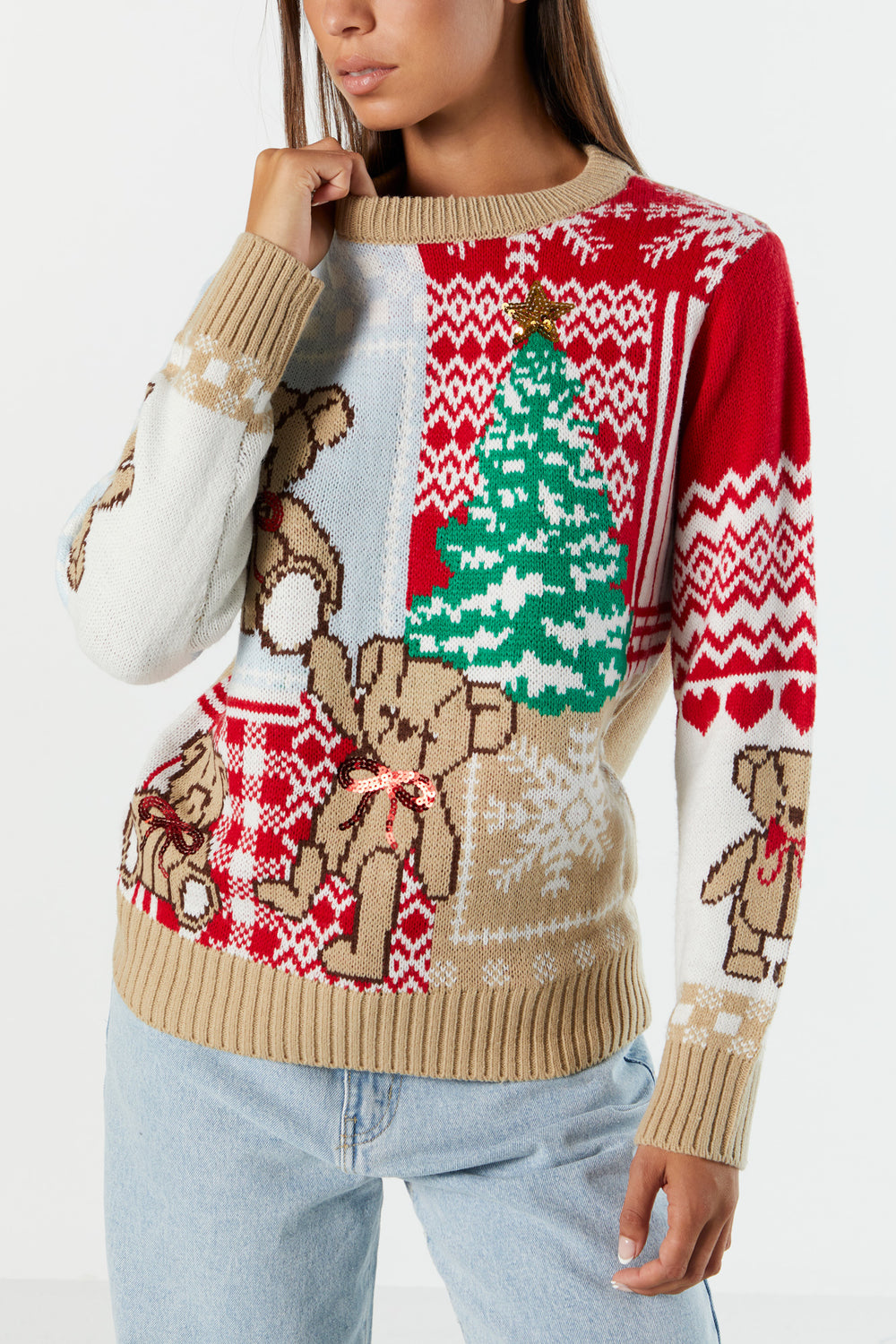 Teddy Jacquard Christmas Sweater Teddy Jacquard Christmas Sweater 2
