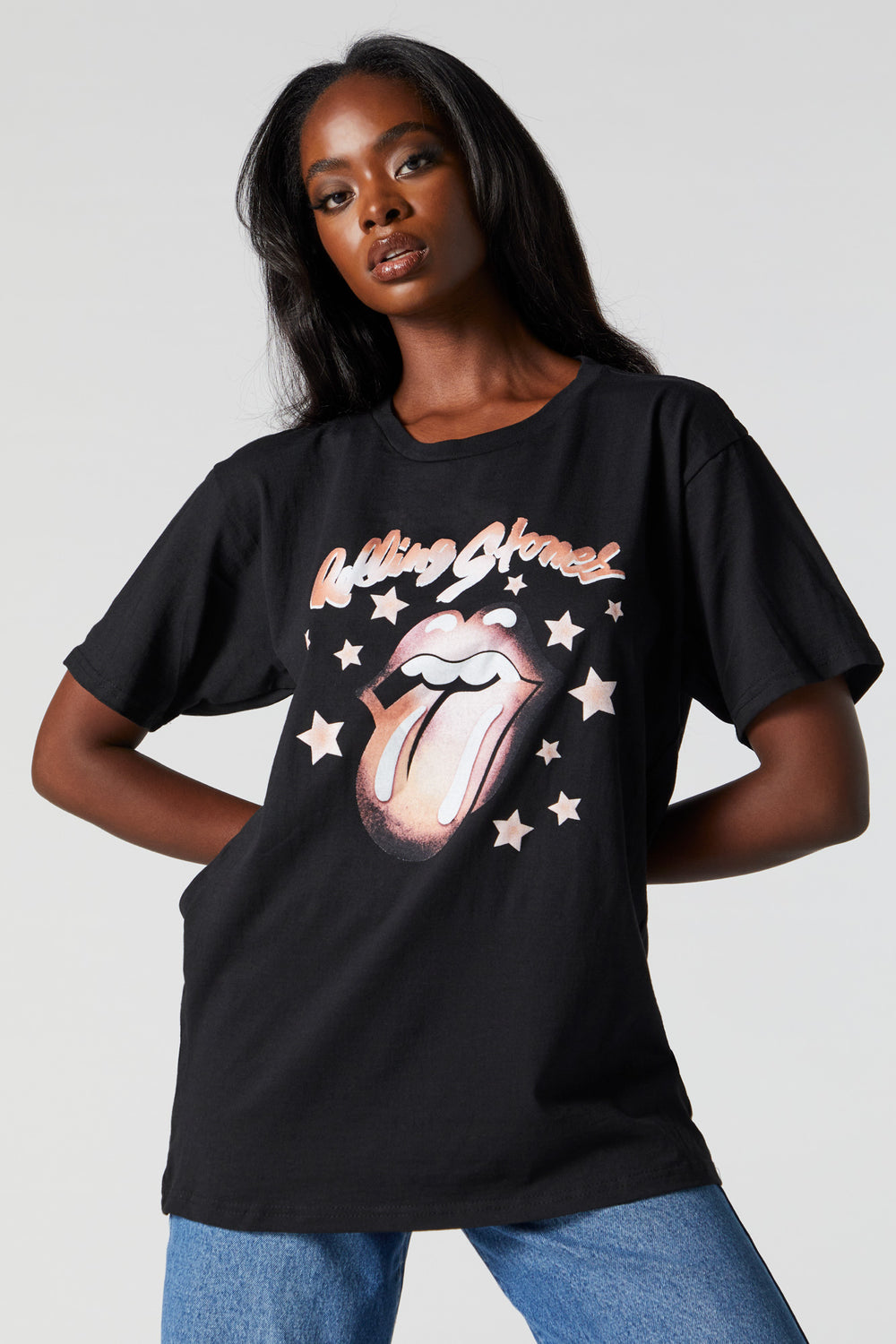 Rolling Stones Graphic Boyfriend T-Shirt Rolling Stones Graphic Boyfriend T-Shirt 1