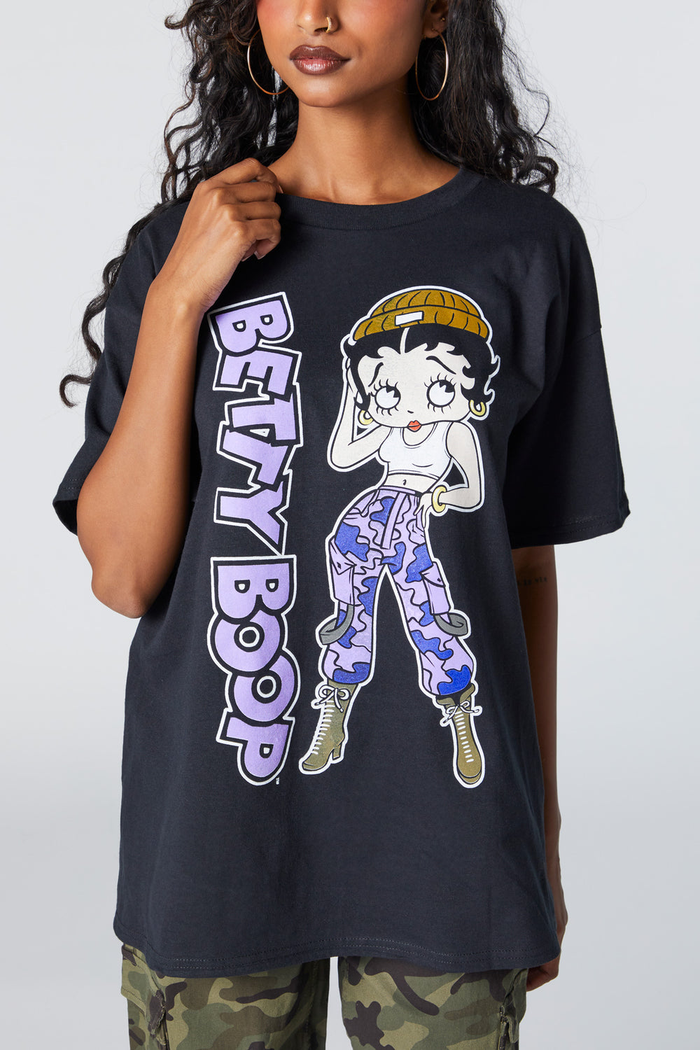 Betty Boop Graphic Boyfriend T-Shirt Betty Boop Graphic Boyfriend T-Shirt 2