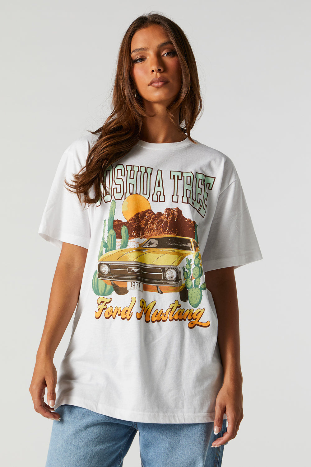Ford Mustang Graphic Boyfriend T-Shirt Ford Mustang Graphic Boyfriend T-Shirt 1