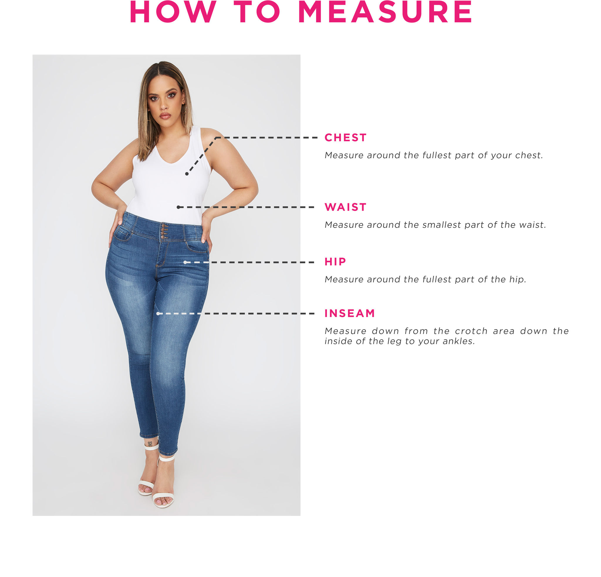 Charlotte Russe - Women's Plus - How To Measure 
